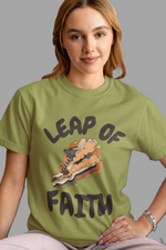 Leap olive-green Regular T-shirts