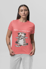 Hang pink printed T-shirts