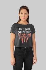 Spirit Black Cropped Tops