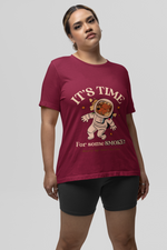 Time Maroon printed T-shirts