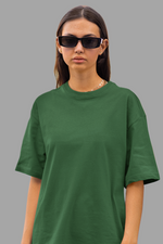 Women's Bottle green Oversized T-shirt