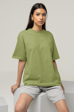 Women's olive green Oversized T-shirt