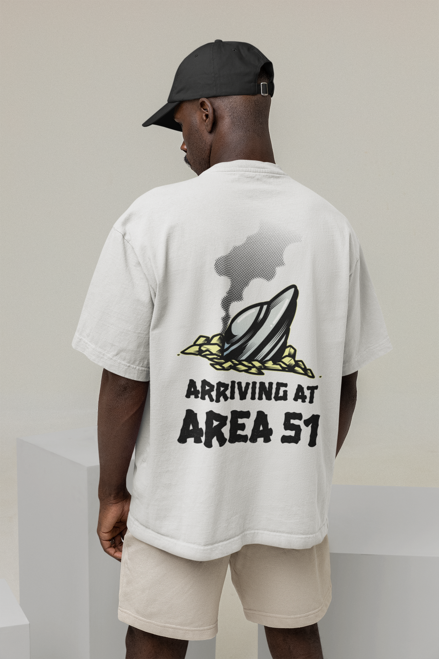 Area 51 white oversized T-shirts