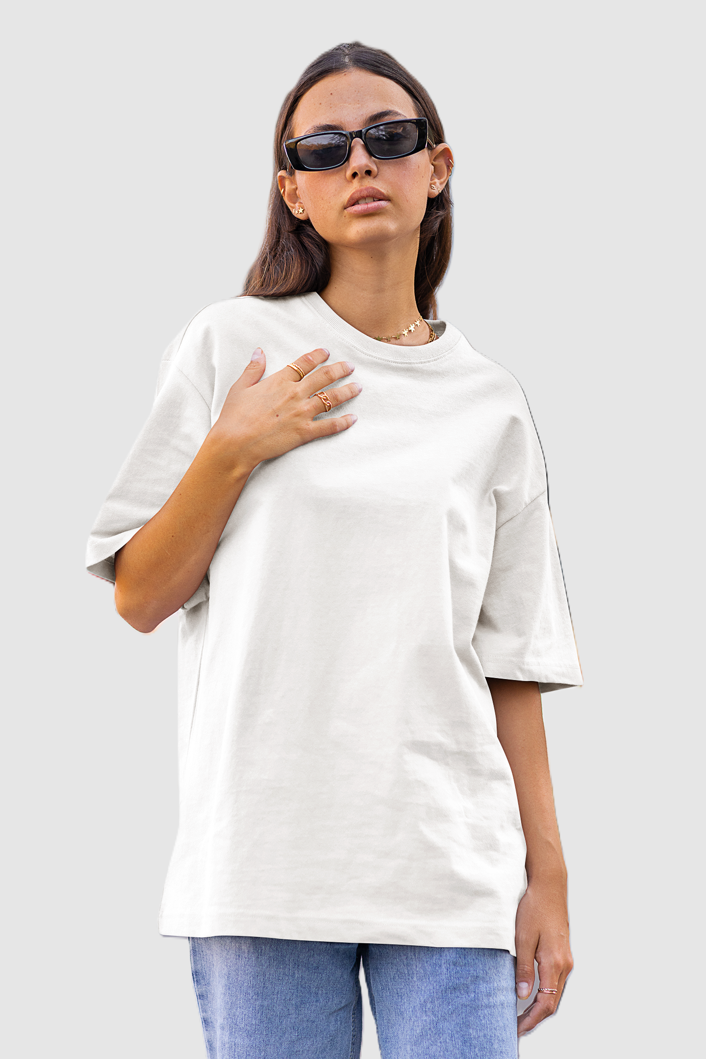 Women's White Oversized T-shirt