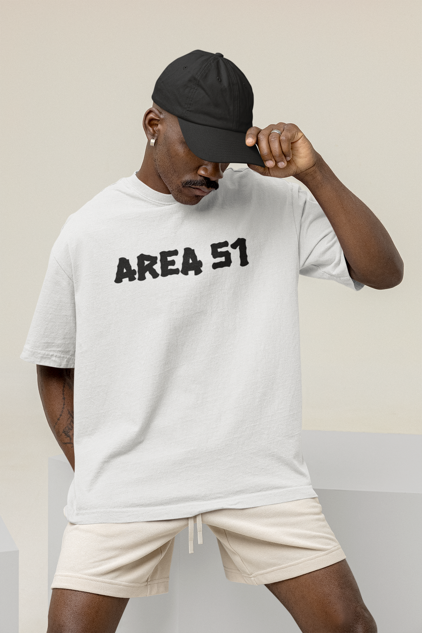 Area 51 white oversized T-shirts