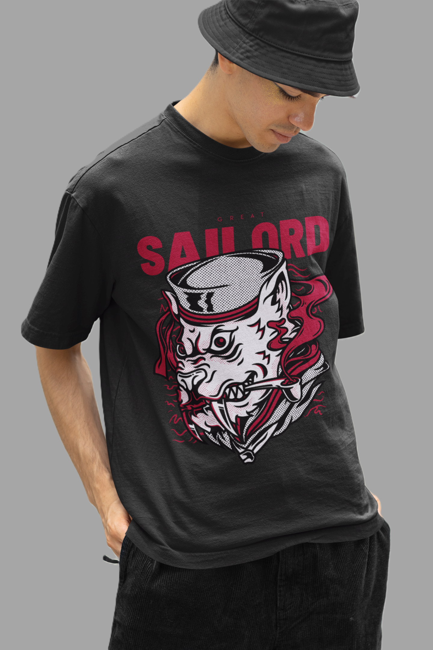 Sailord Black oversized T-shirts