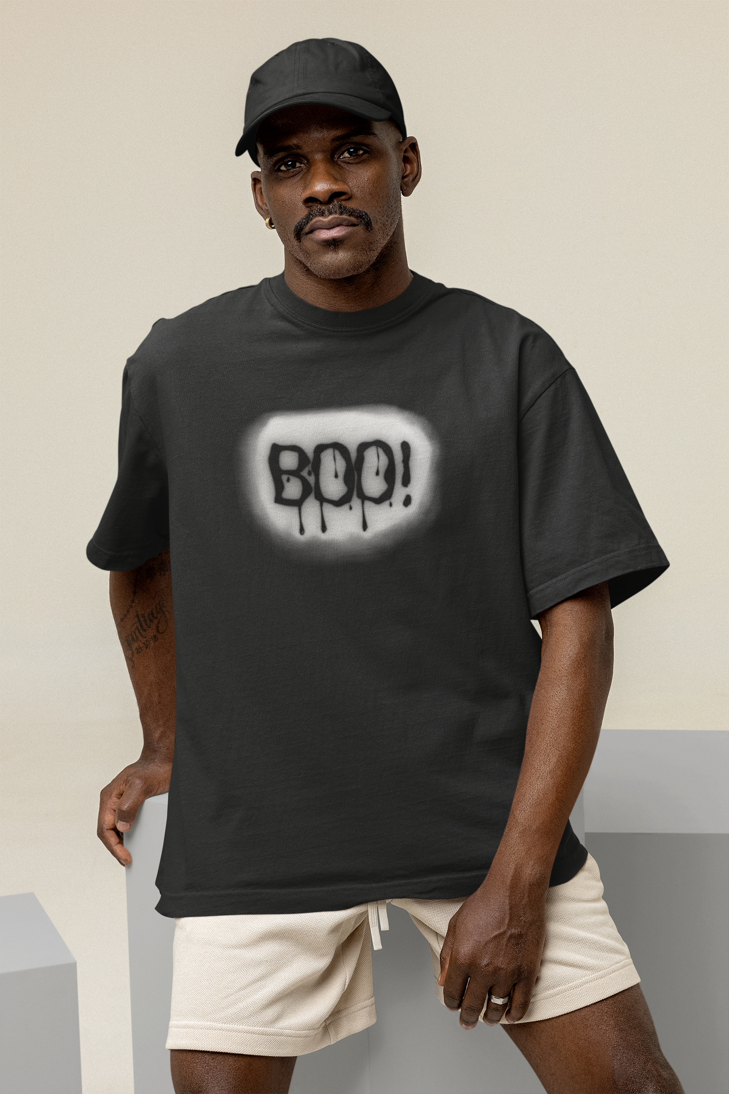 Boo Black oversized T-shirts