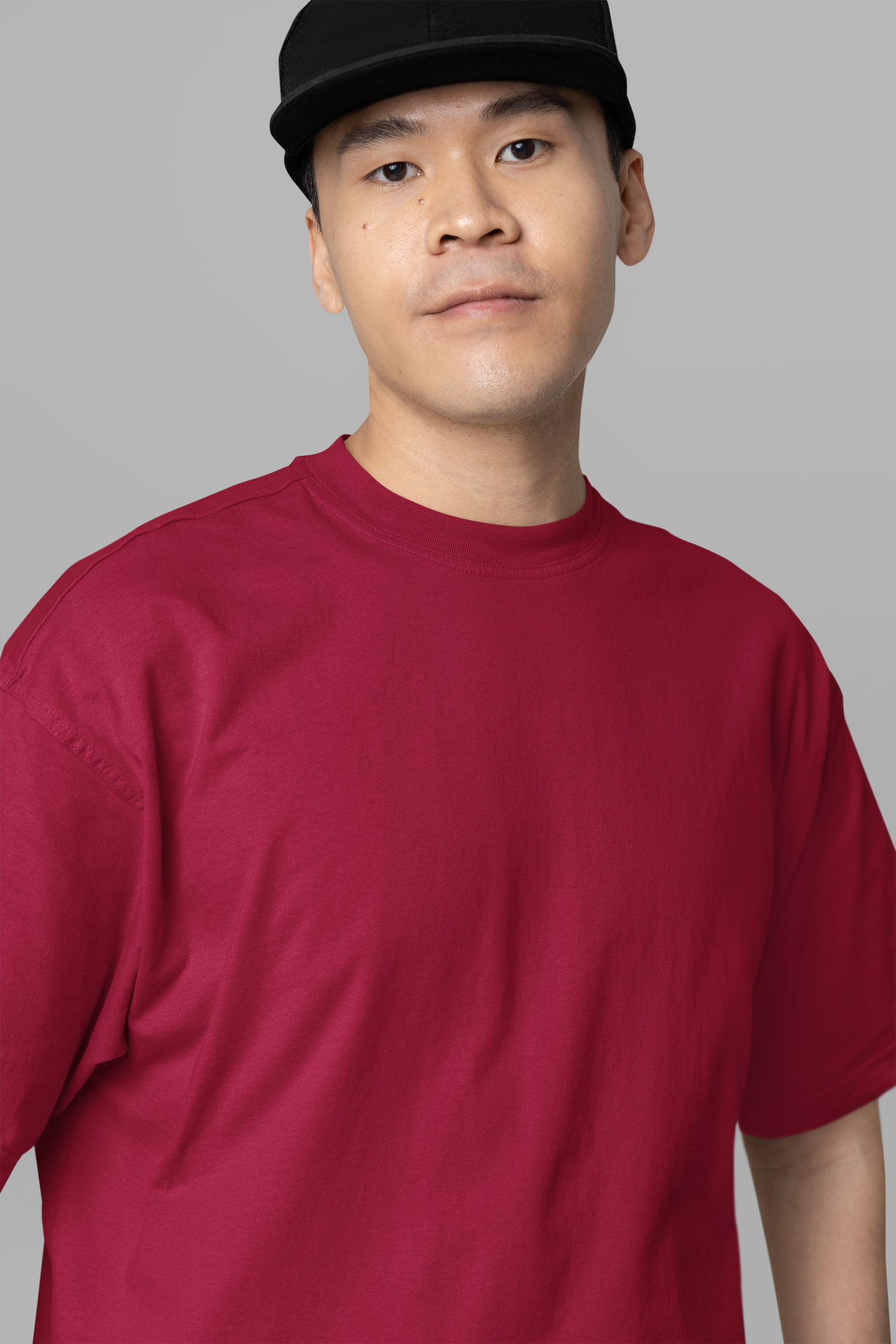 Men's  Maroon oversized T-shirt