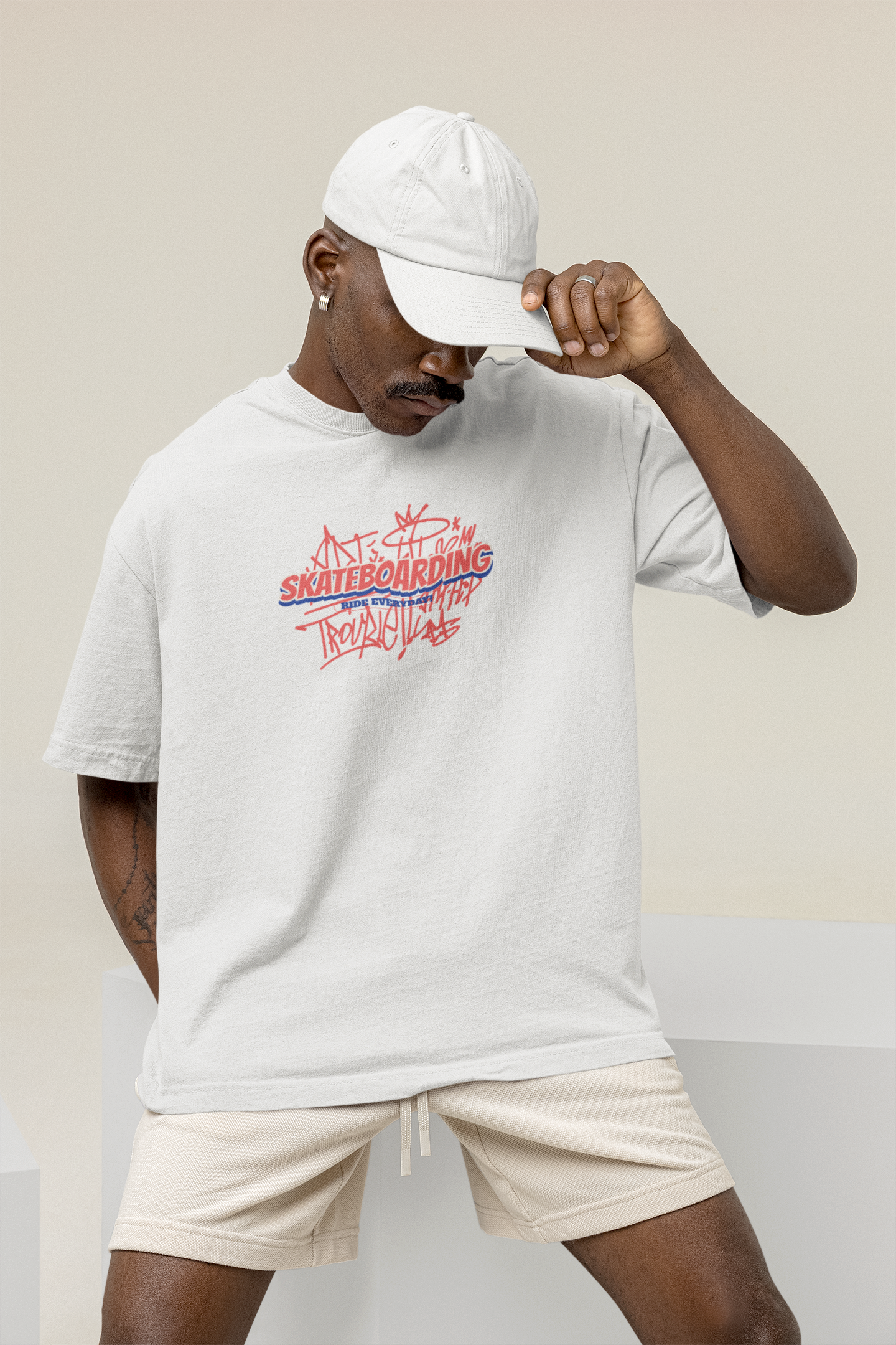Borcelle white oversized T-shirts