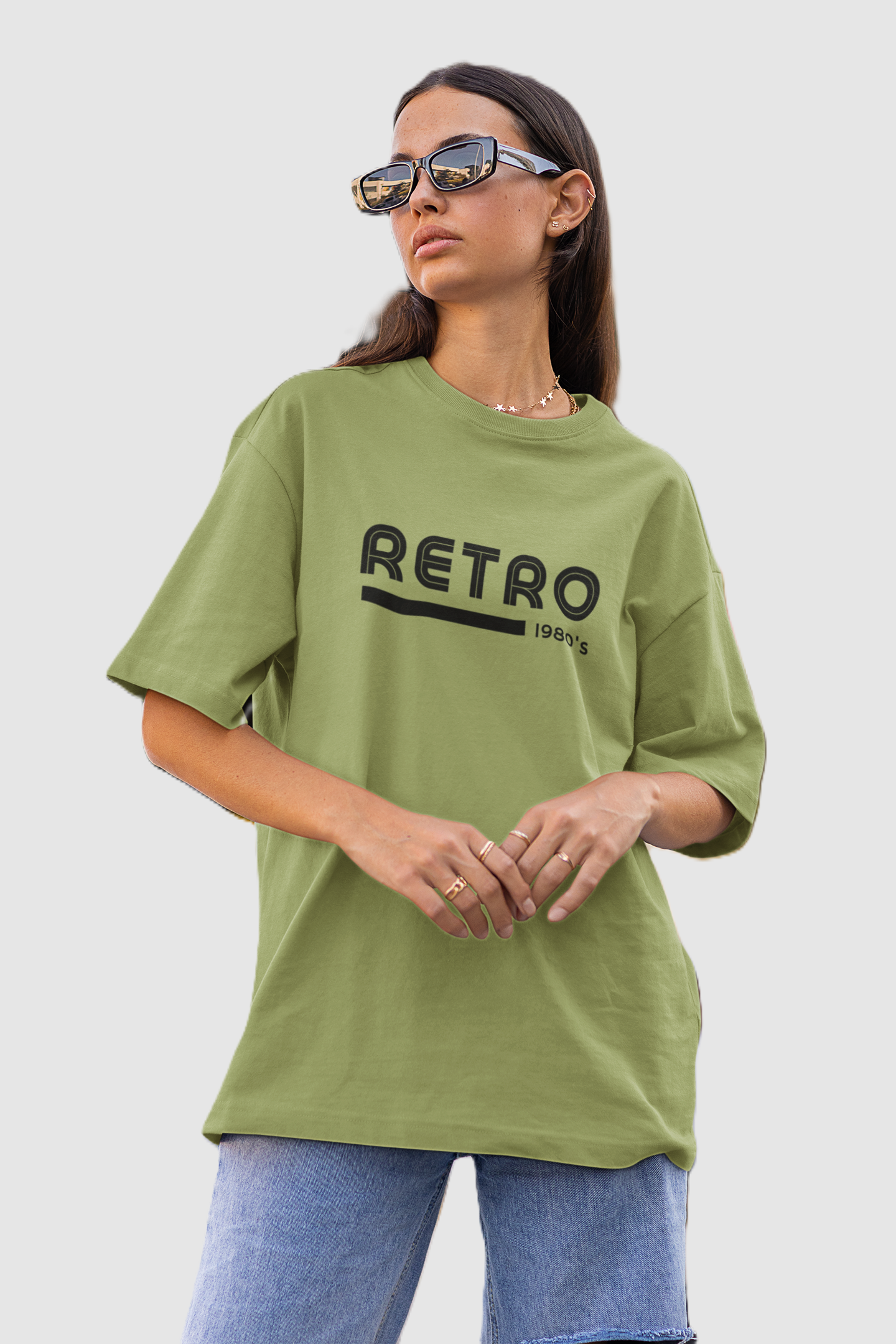 Retro Olive Green oversized T-shirts