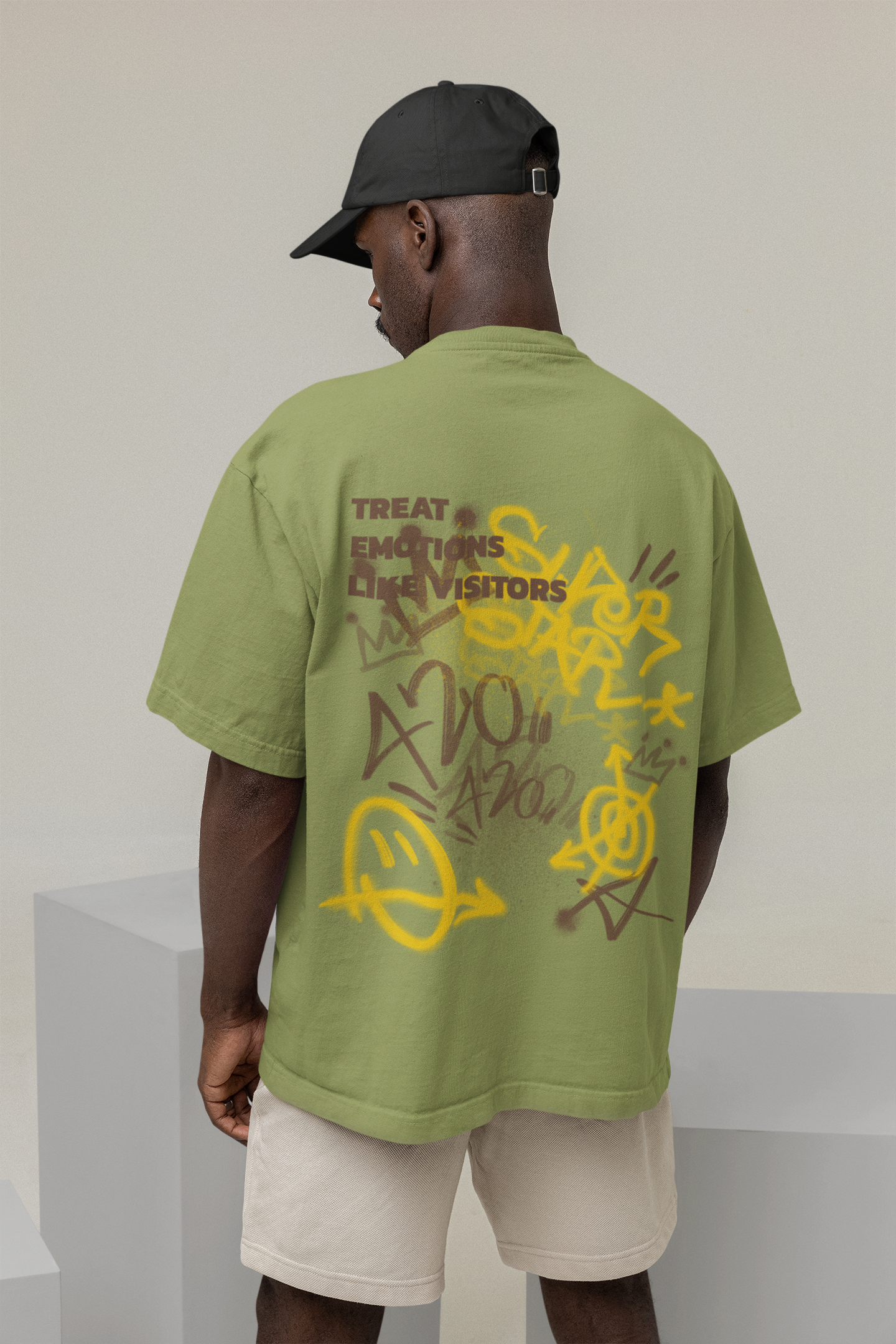 The olive-green oversized T-shirts