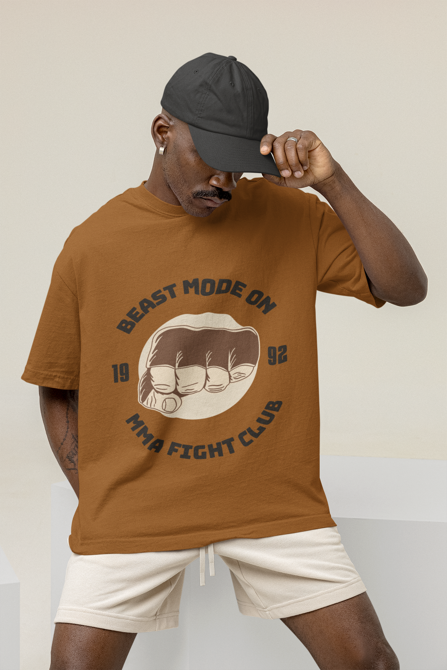 Beast Brown oversized T-shirts