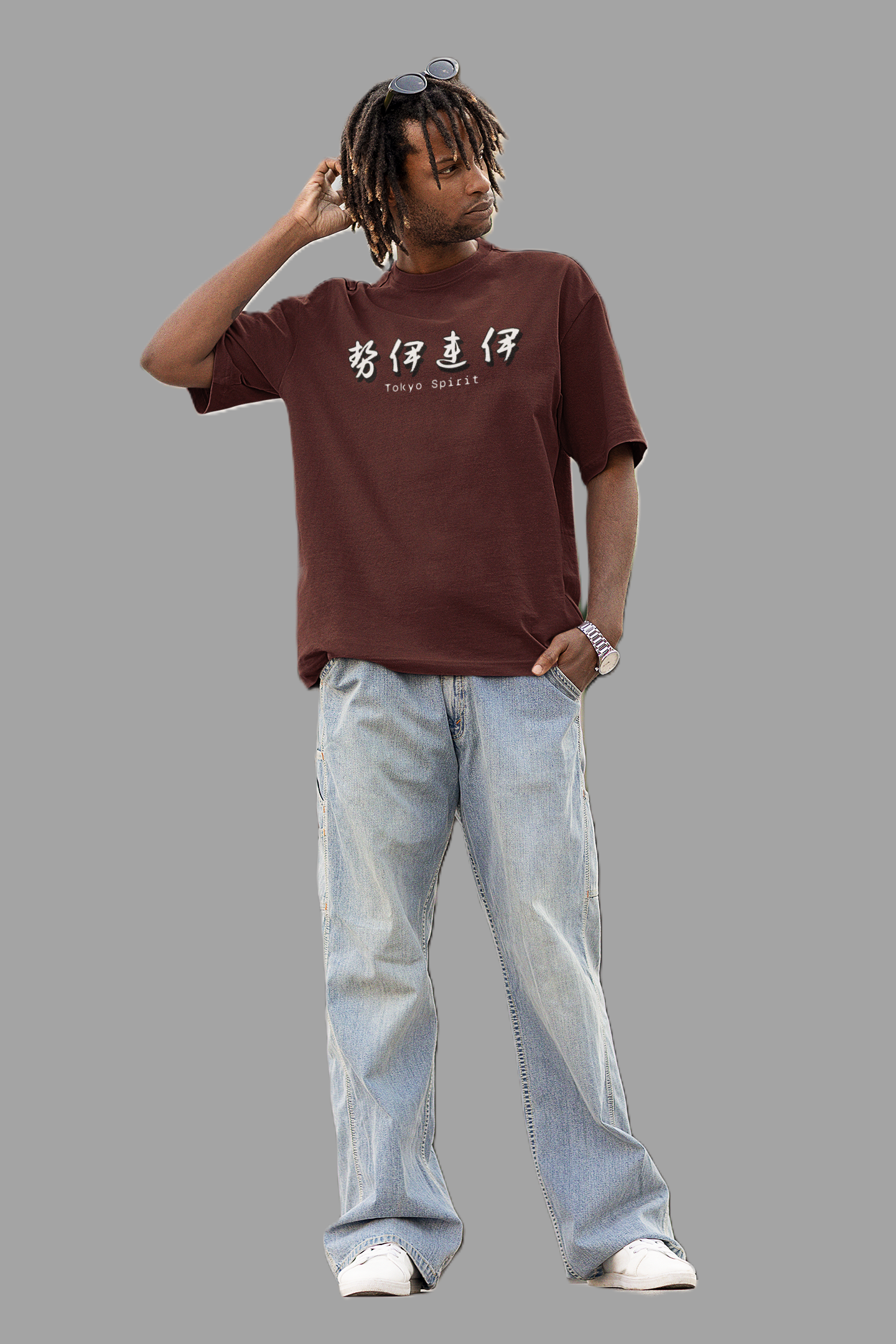 Tokyo coffee Brown oversized T-shirts
