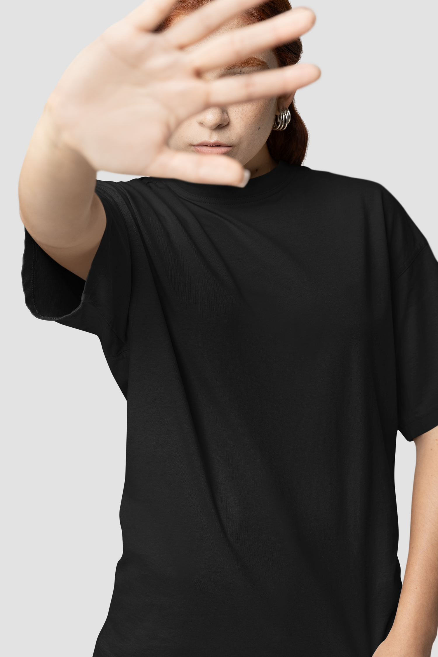 Women's Black Oversized T-shirt