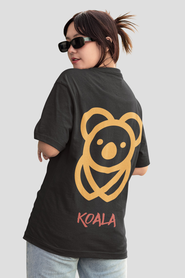 koala Black oversized T-shirts
