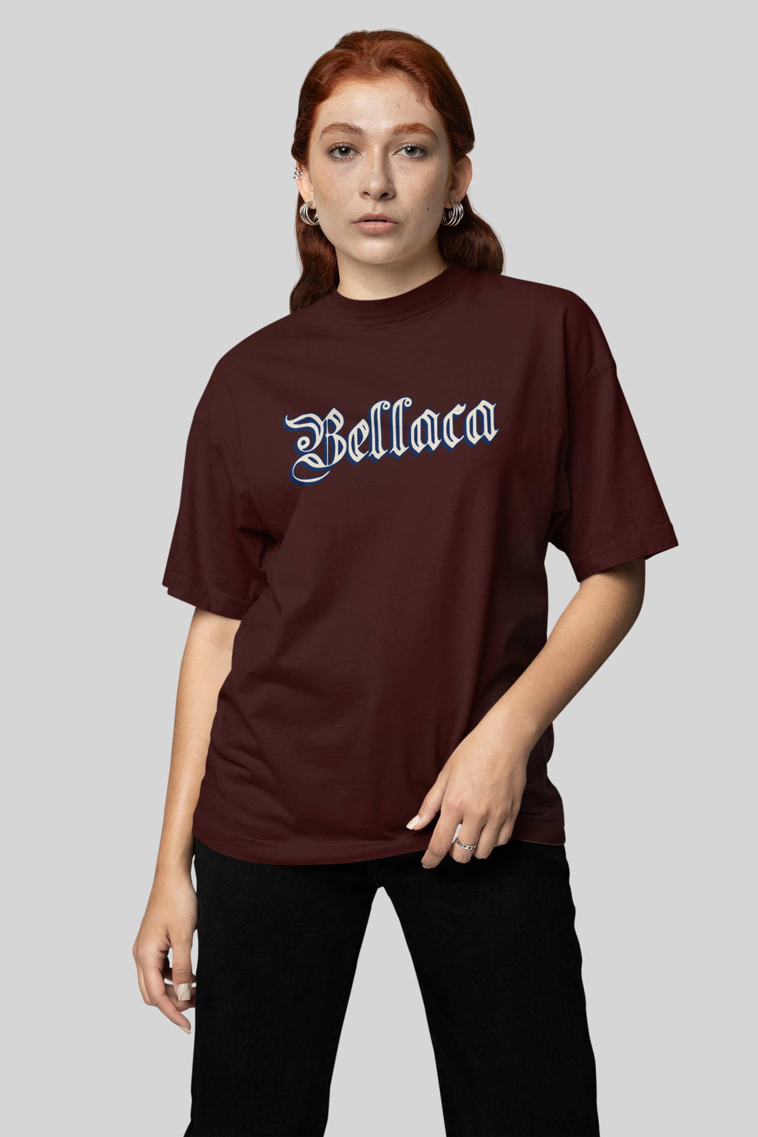 Bellaca coffee Brown oversized T-shirts