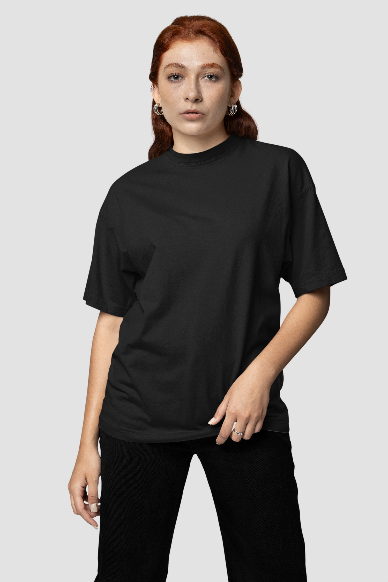 Women's Black Oversized T-shirt