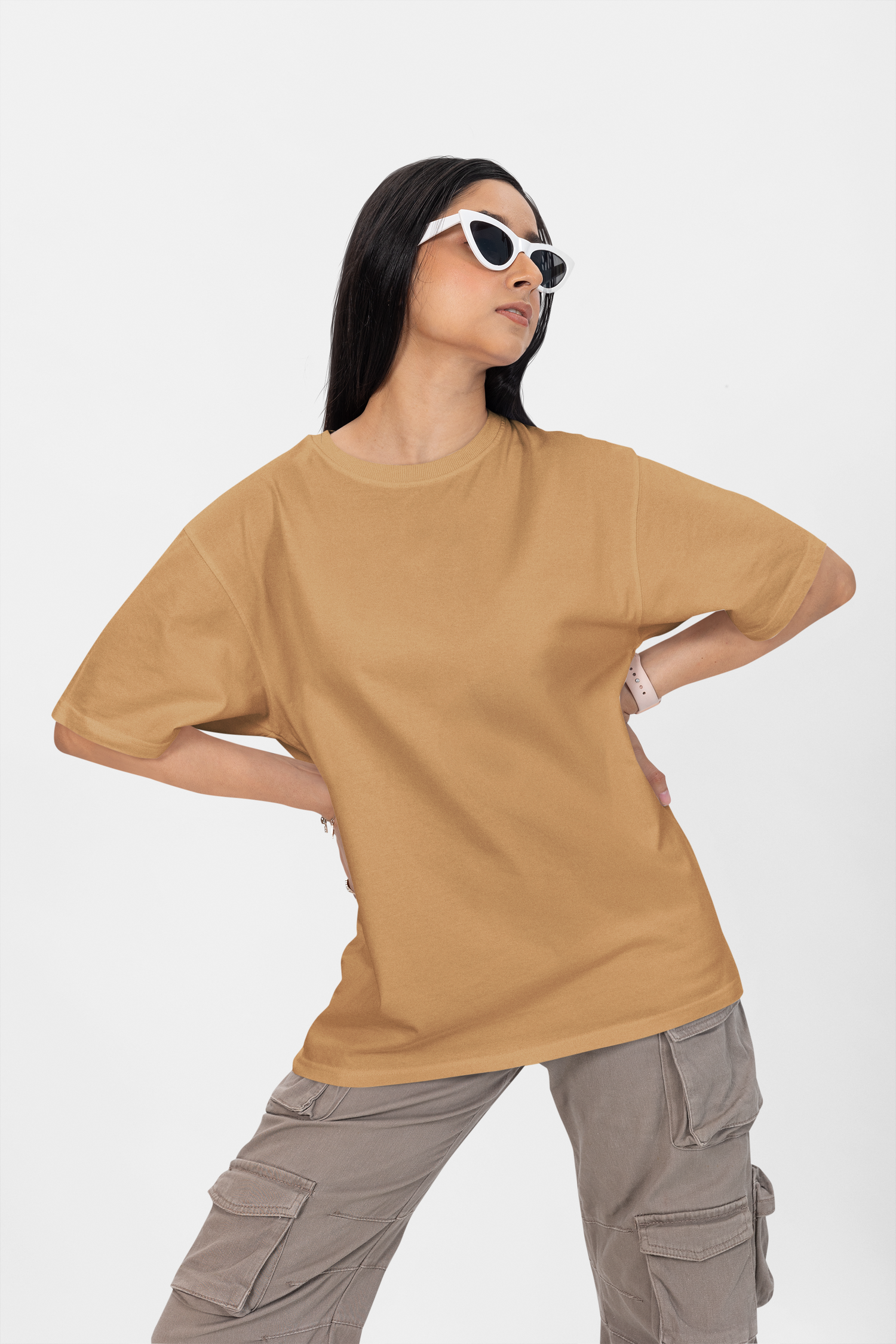 Women's Beige oversized T-shirts