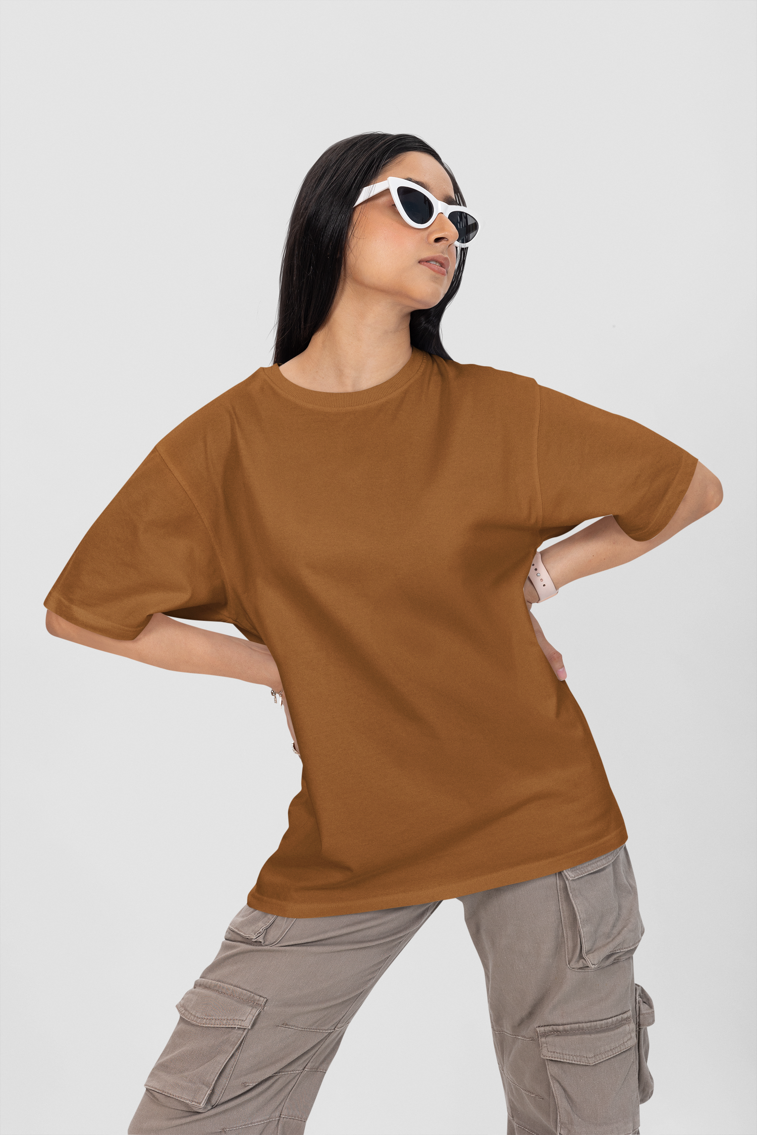 Women's Brown Oversized T-shirt