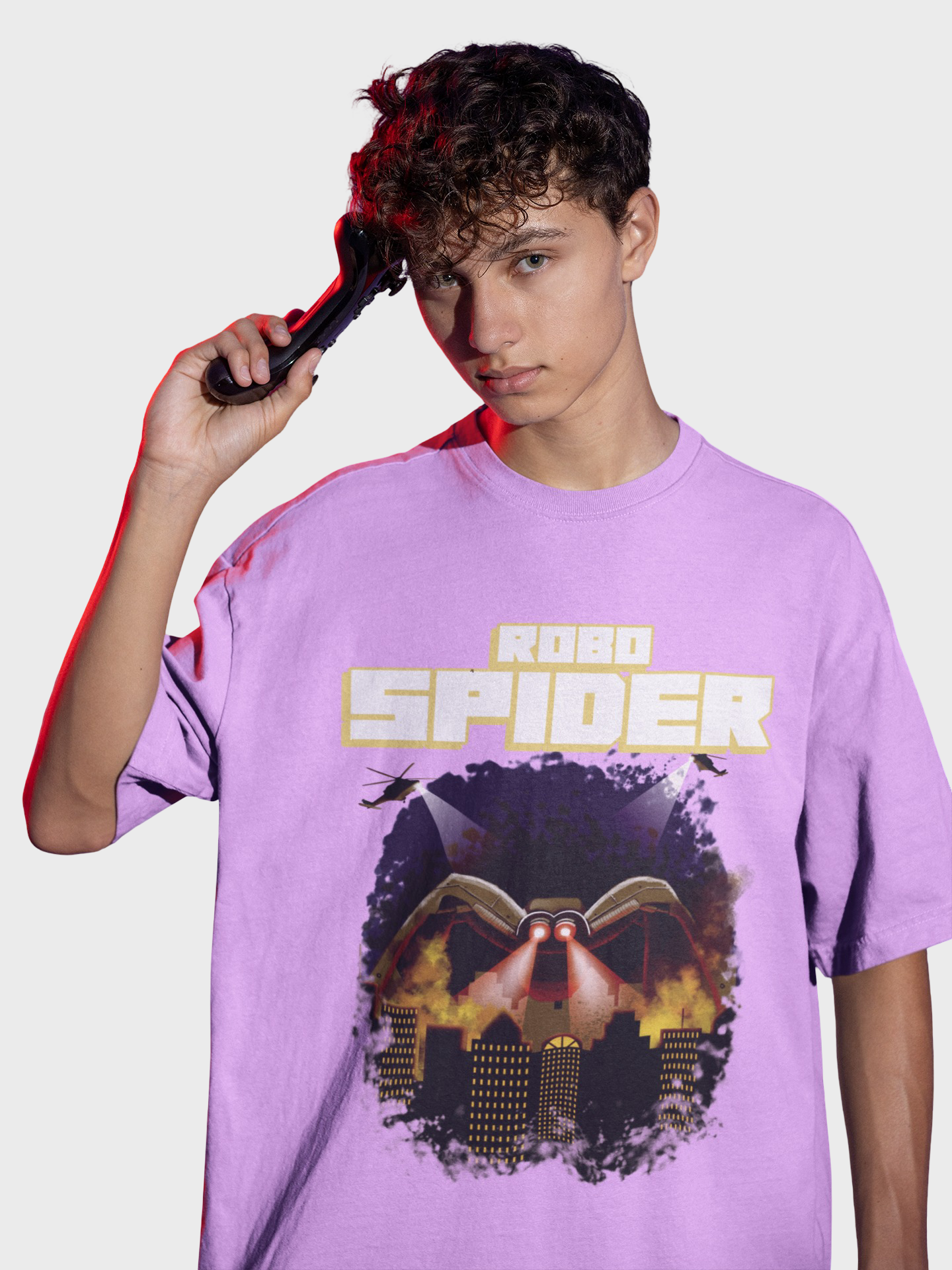 Robo Lavender oversized T-shirts