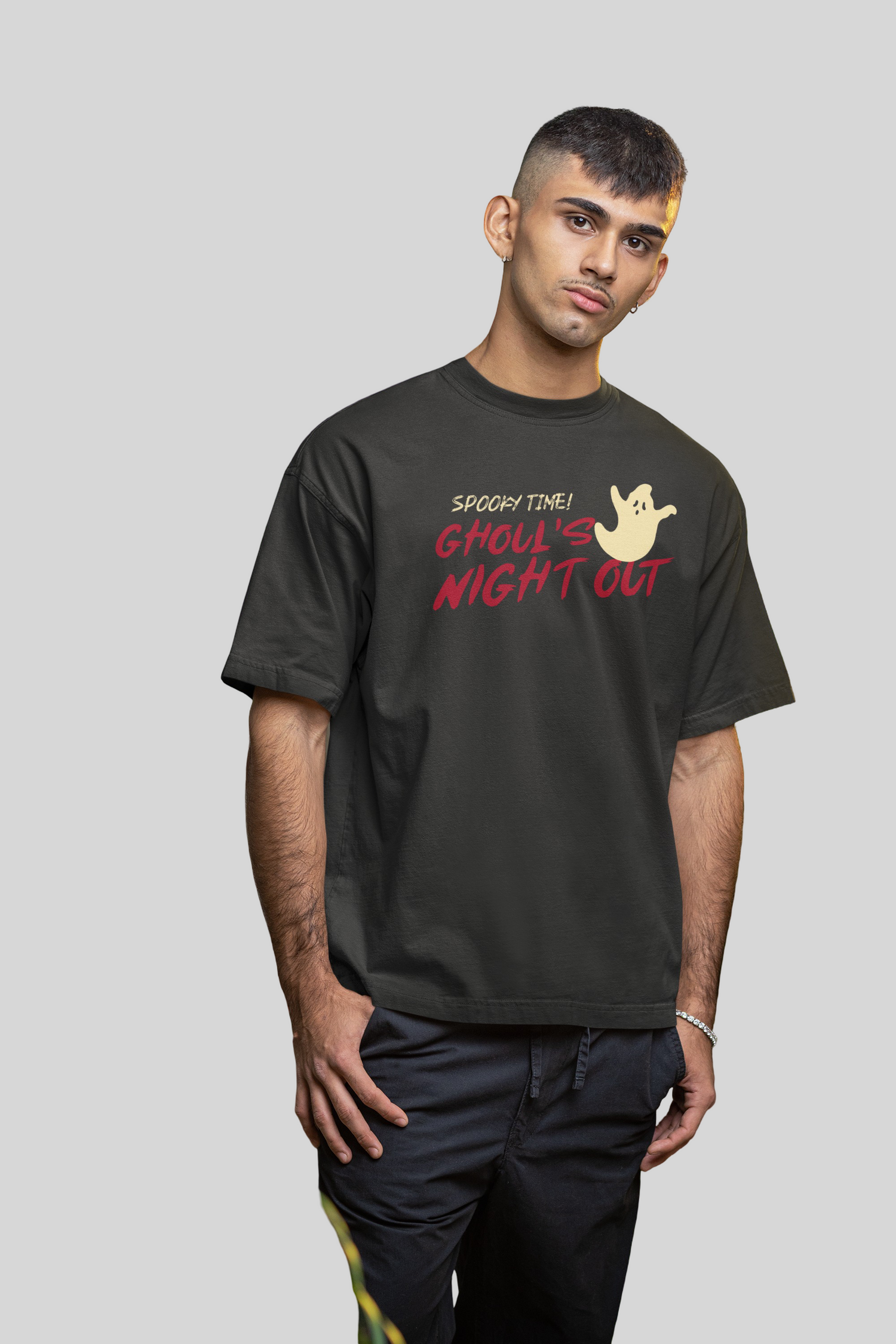 Ghoul Black oversized T-shirts