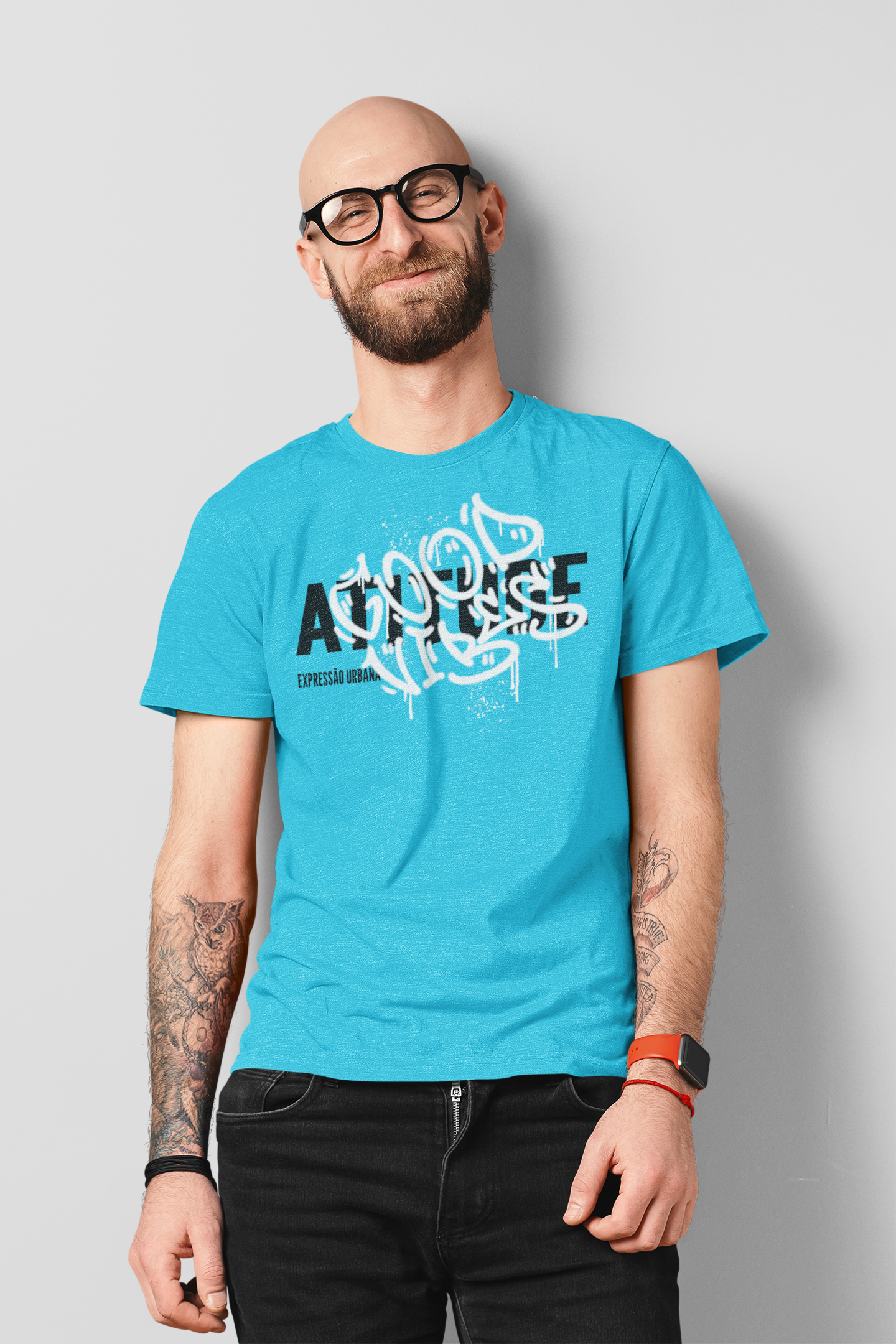 Urban Sky Blue printed T-shirts