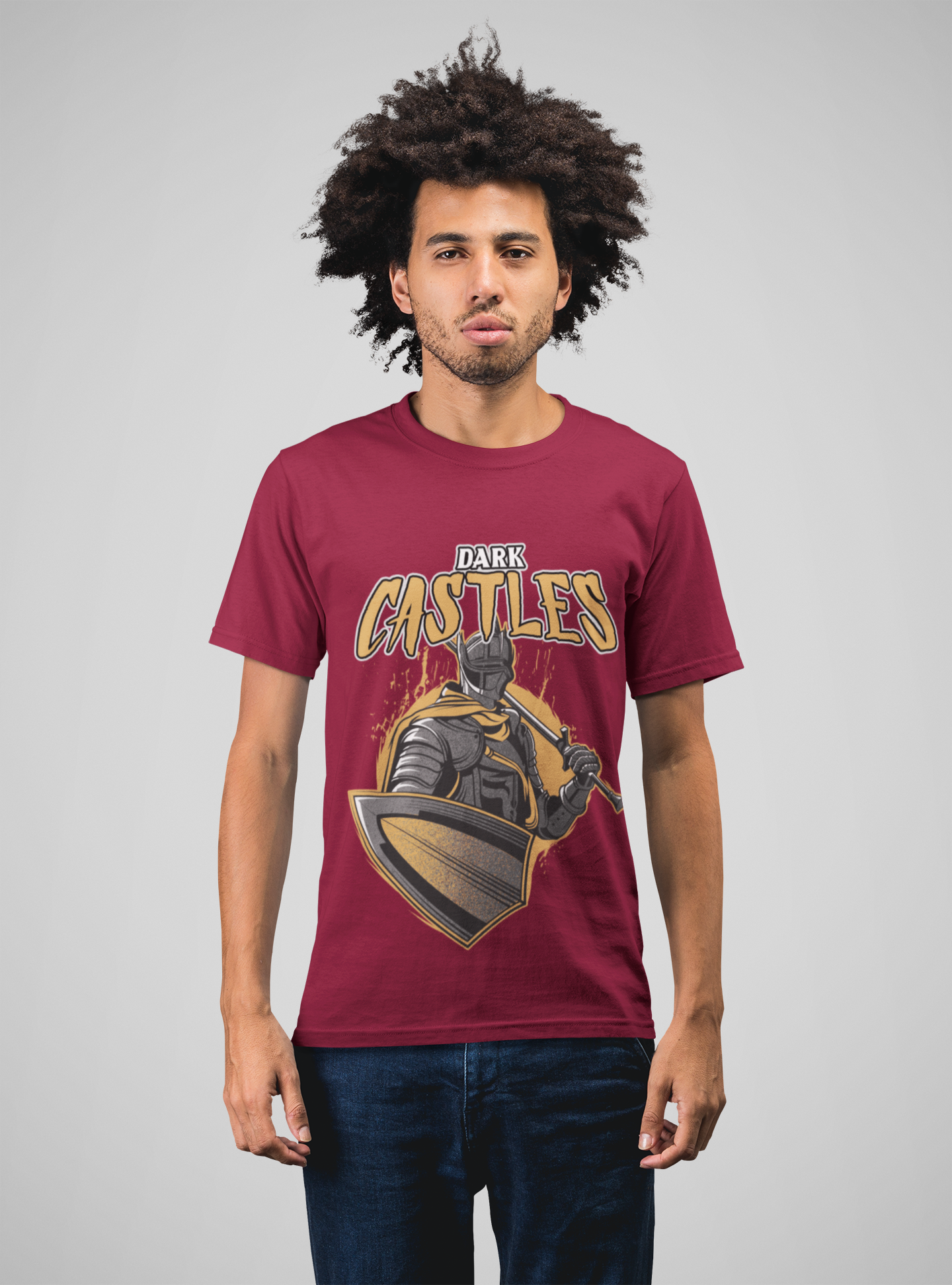 Castels Maroon printed T-shirts