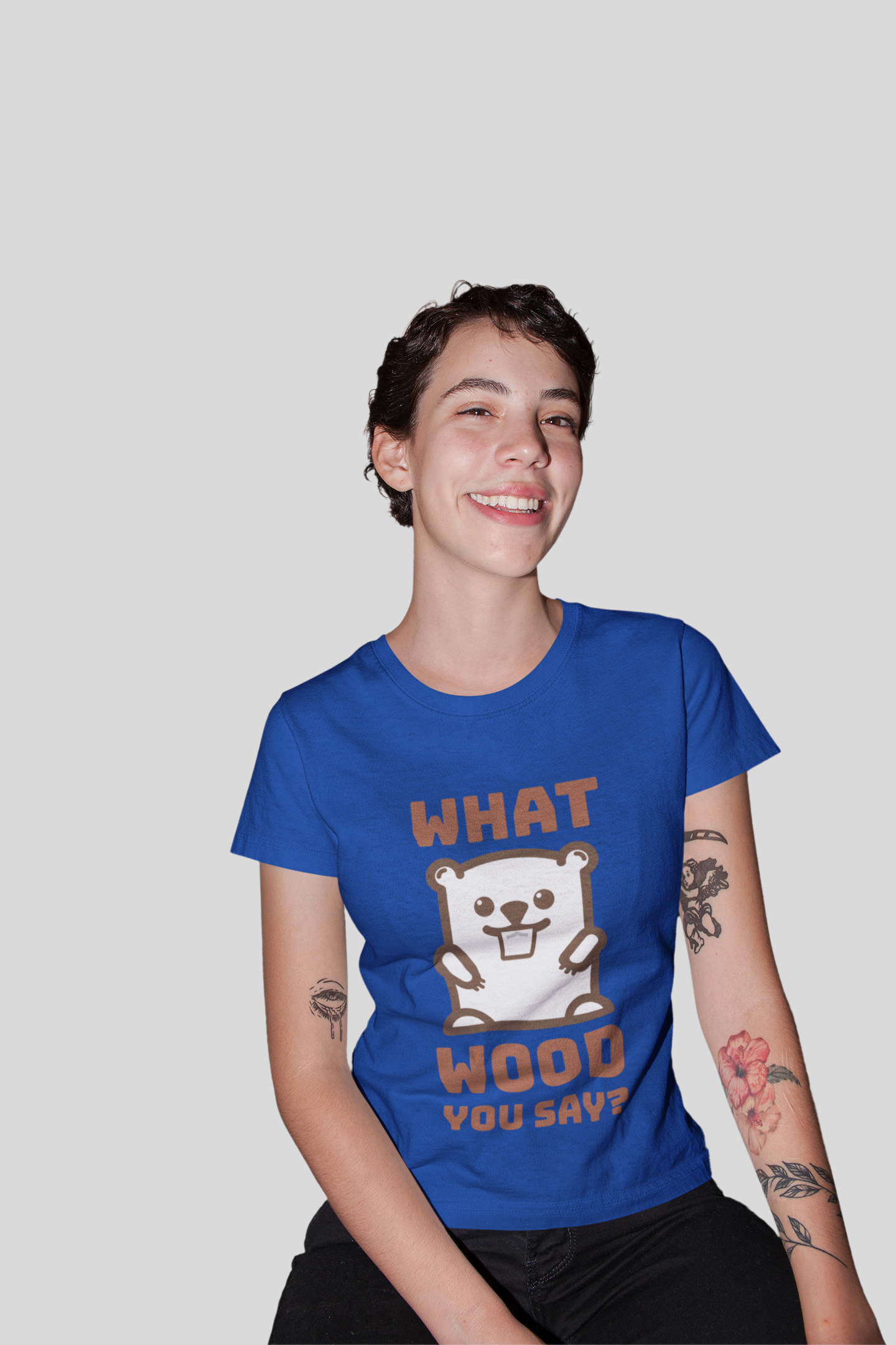 What Blue printed T-shirts